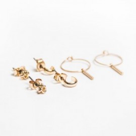 Set de Aretes YOUNG-JoyeriasyMas-Set de Aretes YOUNG